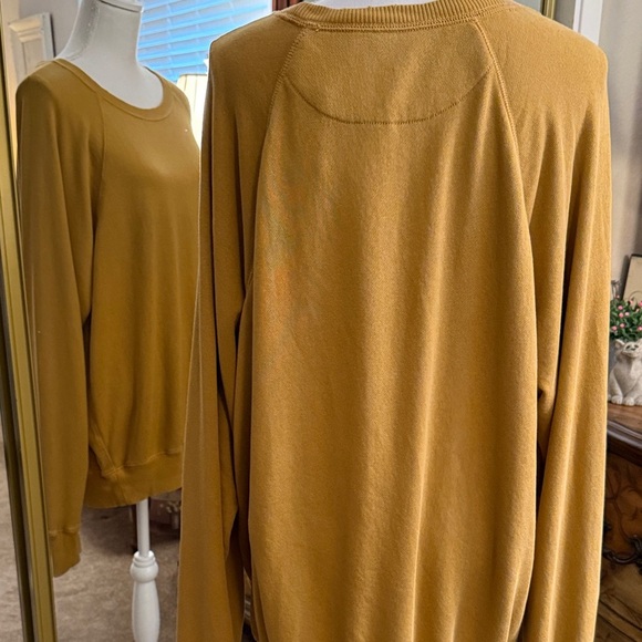 Aerie Mustard Oversized Crew Neck Sweatshirt - Picture 4 of 9